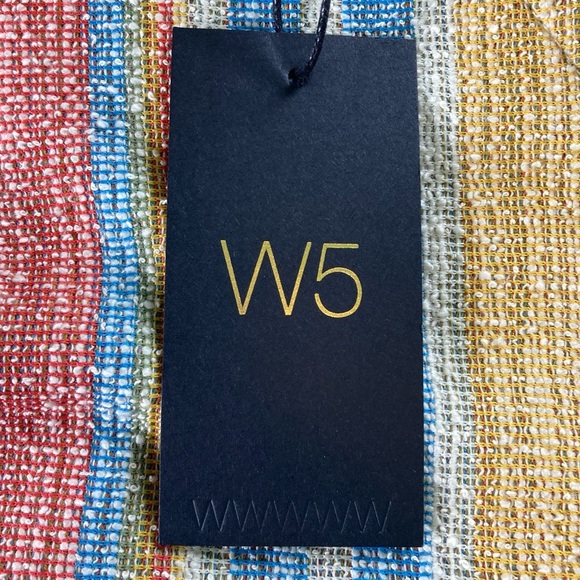 W5 Multicolor Striped Rainbow Halter Tank Button Back Textured (Size M) - Picture 10 of 12